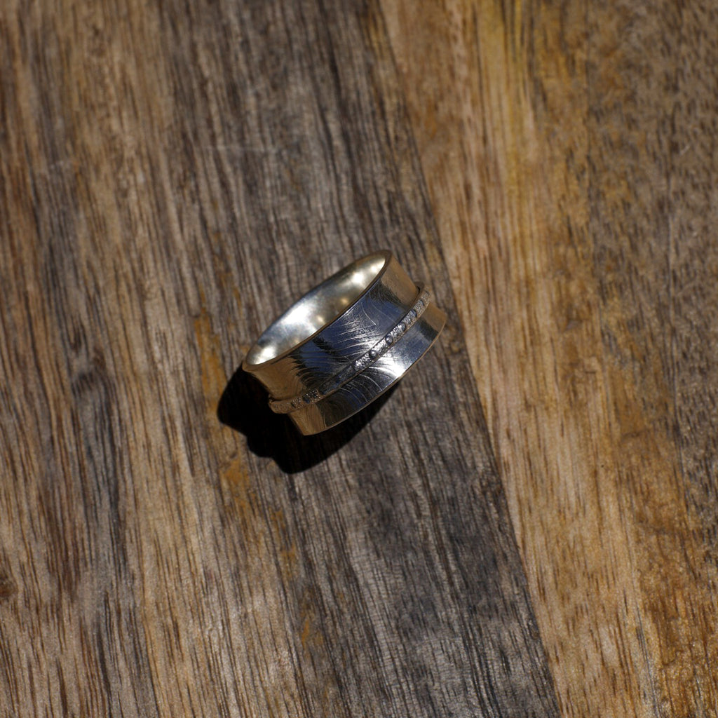 Wood Textured Fidget Ring – LouAnnGems