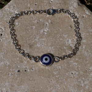 Agate Evil Eye Bracelet