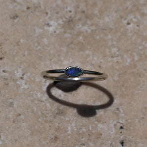 Baby Boulder Blues Ring